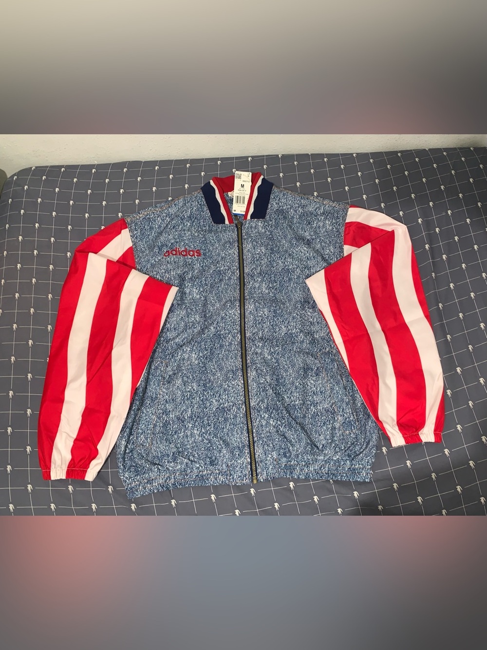 Adidas Denim Graphic Track Top KB2712 Size: Medium